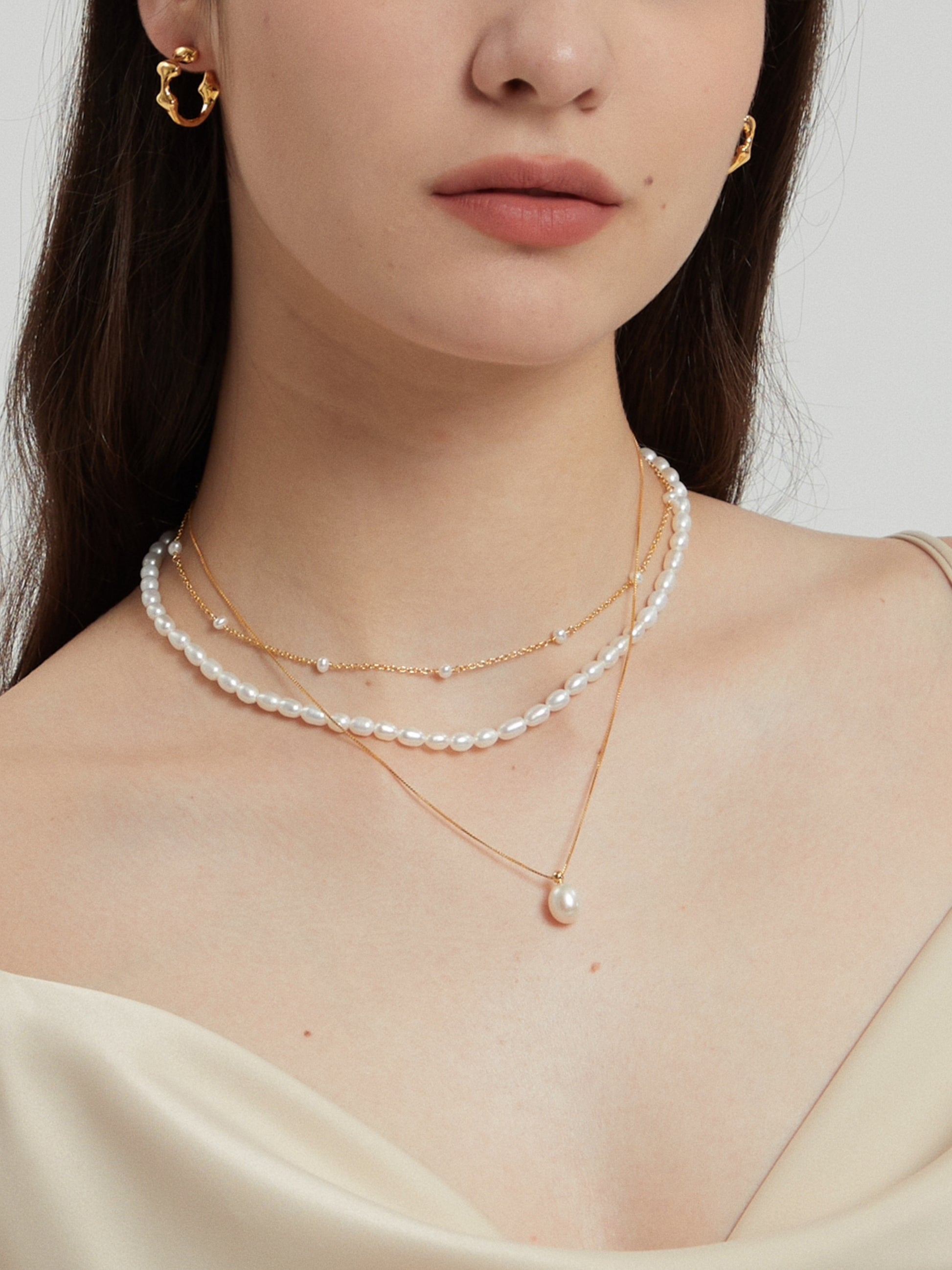 Hazel Pearl Chain Necklace